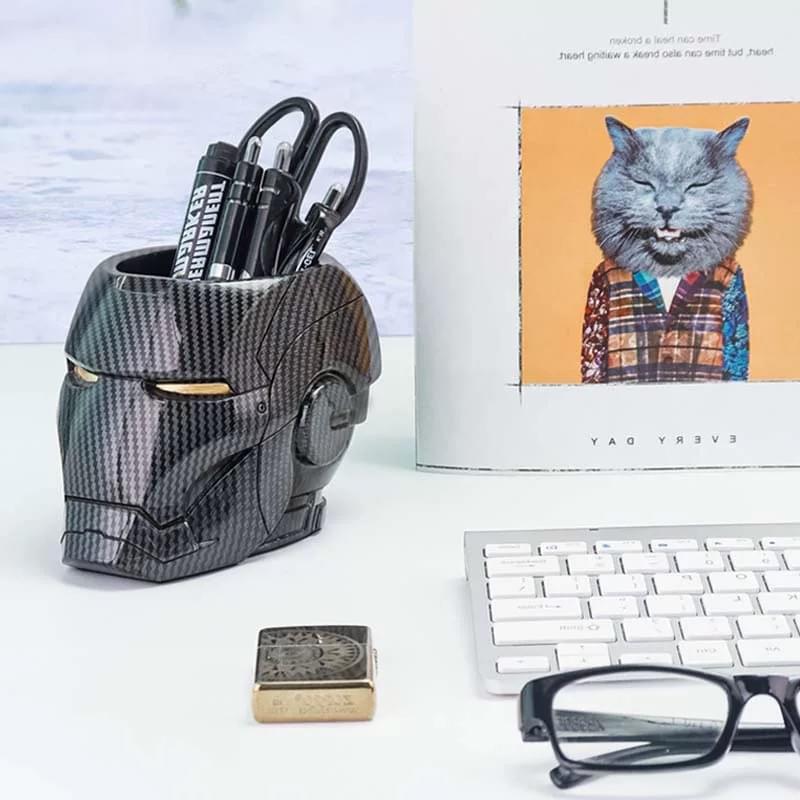 High-Grade Carbon Fiber Resin Storage Box Luxury Desktop Home Organizer Decor