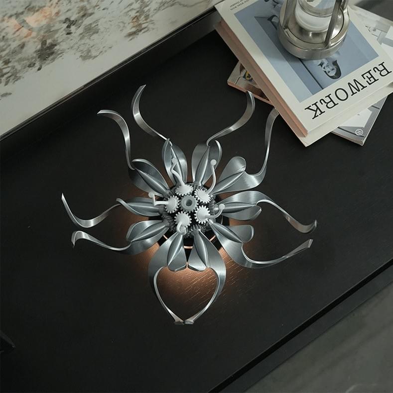 Creative Cthulhu Desktop Decoration, Mechanical Flower 3D Printing Assembly Model with lights