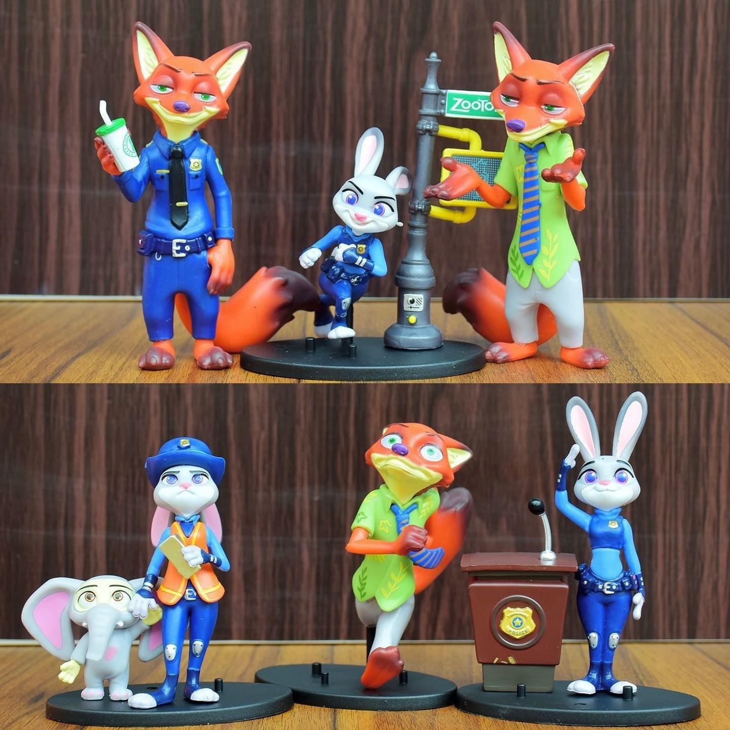 Zootopia: The Nick & Judy Figurine Set Collectible Model Desktop Ornament Gift