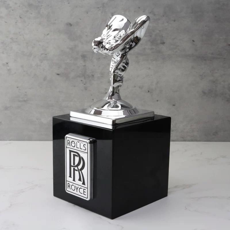 Rolls-Royce Spirit of Ecstasy Ornament Gold/Silver Optional Flying Lady Logo Home Office Decor