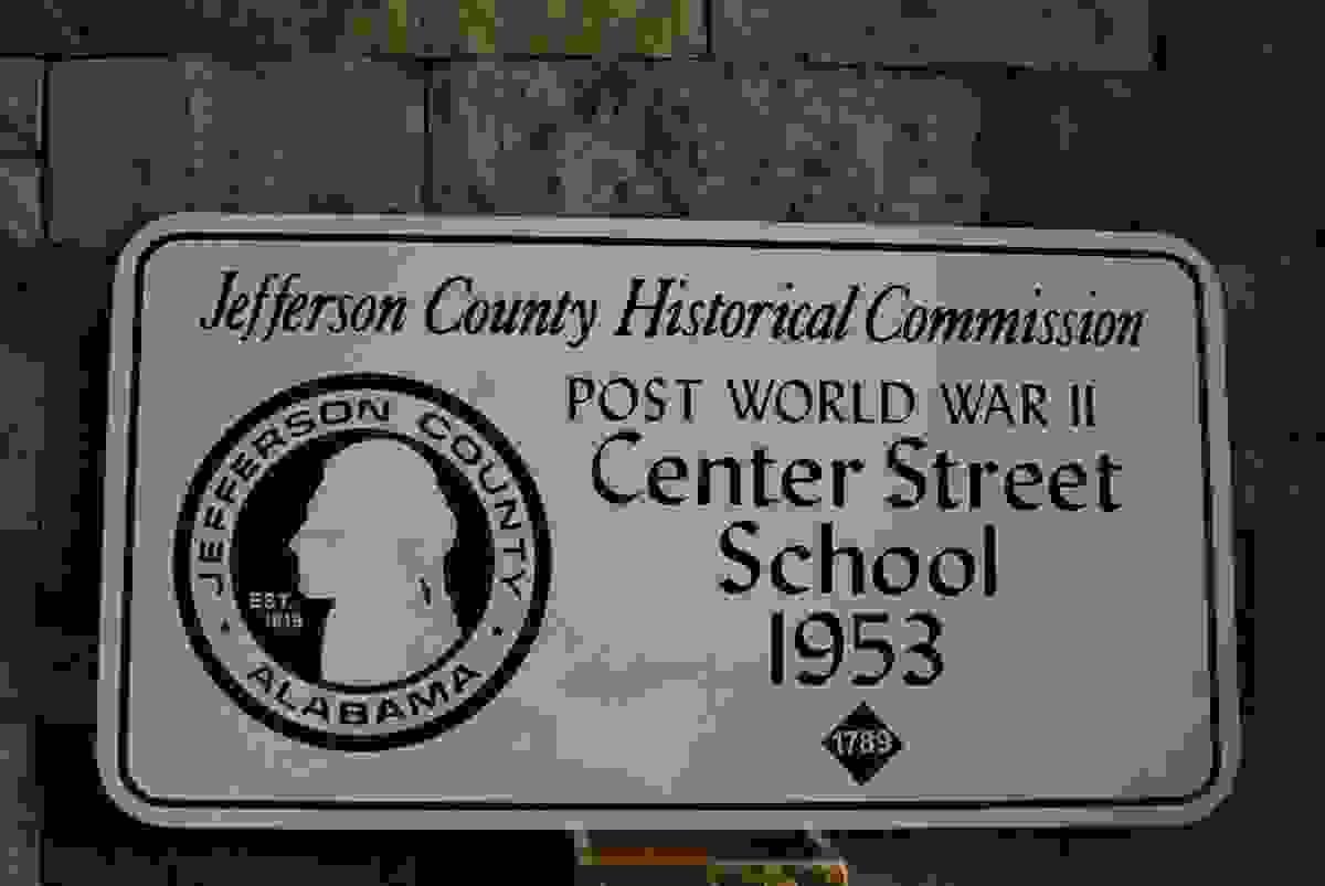 Historic marker for Center Street School