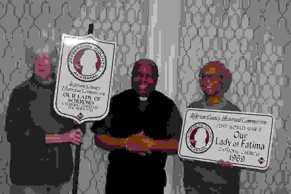 Historic marker presentation for Our Lady of Fatima