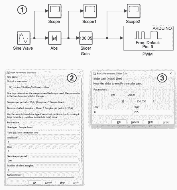 Simulink set-up for the Tactile Button Switch exercise
