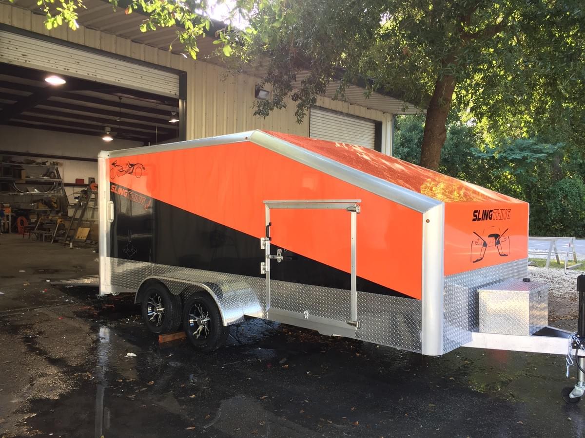 Orange Sling Thing aluminum trailer