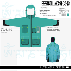 2010-2011 BILLABONG SEASON OPTIX MENS  JACKET