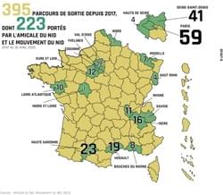 Les parcours de sorite portées par l'Amicale du Nid et le Mouvement du Nid