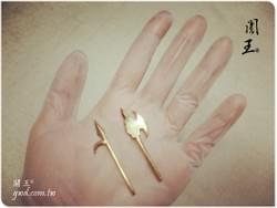 觀世音菩薩 ‧ 準堤佛母 [鈎鐮槍|開天斧法器] 5公分