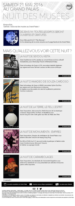 Mailing de prospection - Grand Palais 2016 