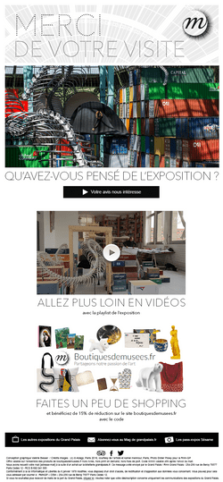 Mailing après-visite - Grand Palais 2016