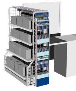 乾電池・スチール製・レジサイト増設什器