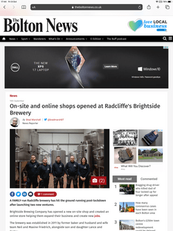 Brightside Brewery PR for Online and On-site shops