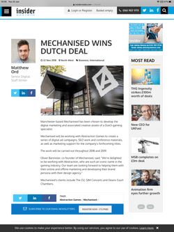 Press release celebrating a new deal for digital company Mechanised