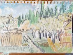 VG The Walk 2023 Watercolor on Art Paper