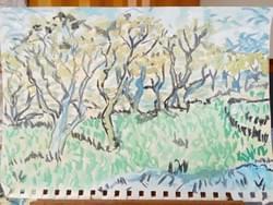 VG Orchard Autmn 2023 Watercolor on Art Paper