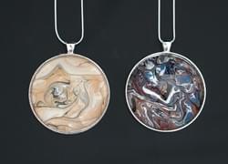 50mm large pendant with silver plated 18" chain - £30 each