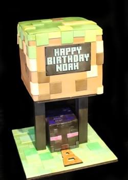 Minecraft Enderman Cake