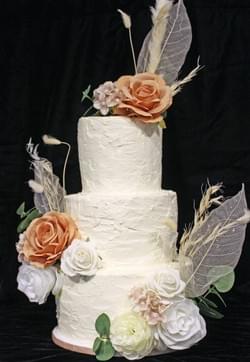 Boho Silk Flower Cake
