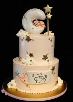 Moon & Stars Baby Shower Cake