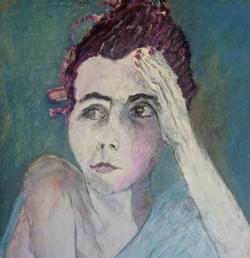 Twiggy in a blue state of mind (close-up)