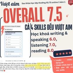 🔥 IELTS TUTOR - Luyện thi IELTS ONLINE 1 kèm 1 đảm bảo đầu ra band 6.0 - 7.0 - 8.0 (sửa bài siêu kỹ từng dấu chấm, lỗi phát âm...) 🚀 Có lớp IELTS cấp tốc (Academic & General) 