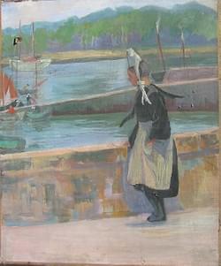 Bretonne sur le quai