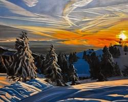 Wonderland 40x50" oil, wax, and  vine charcoal on linen