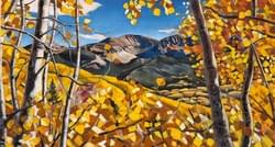 "Anthracite Ridge Autumn" 25"x46" oil, wax, and  vine charcoal on linen