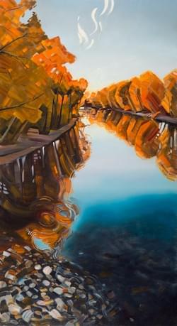 Portal - Boise Rivet  88"x48" oil and wax on linen