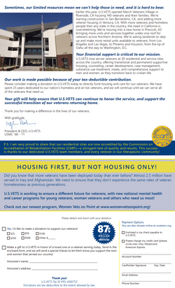 U.S.VETS End of Year Appeal: Page 2