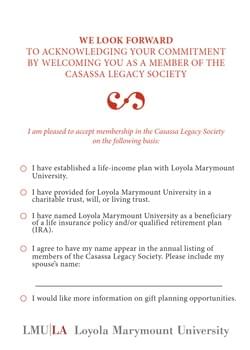 CASASSA DECLARATION OF INTENT