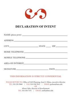 CASASSA DECLARATION OF INTENT