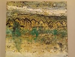 Houses by the River at Dusk (Formerly hanging in the Presidential Suite in the JW Marriott.) 