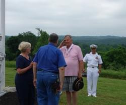 Judith Young awarding George Turak the Gold Star Mothers' Distinguished Service Medal - 2018