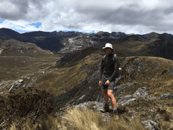 Adam Gebb hiking outside of Cuenca, Ecuador 