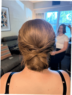 "Bridal hairstyling  service by BfabMobile - professional hair and natural makeup."