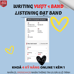 Bạn HS đạt 7.0 Writing sau khi học khoá 6.0 🩷 ======= Trăm ngàn feedback yêu thương của HS IELTS TUTOR https://www.ieltstutor.me/hall-of-fame Một hai feedback thì có thể không tin nếu feedback lên đến hàng ngàn thì còn chờ gì nữa mà không liên lạc IELTS TUTOR ======= • IELTS TUTOR - Luyện thi IELTS ONLINE 1 kèm 1 đảm bảo đầu ra • Hotline: 0905834420 (Điện thoại/Zalo)