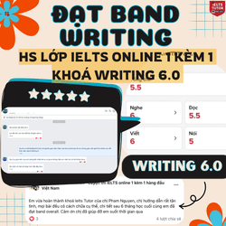 🔥ĐẠT BAND WRITING SAU 6 THÁNG ÔN LUYỆN CÙNG IELTS TUTOR  =======📍Trăm ngàn feedback yêu thương của HS IELTS TUTOR [https://www.ieltstutor.me/hall-of-fame]📍Một hai feedback thì có thể không tin nếu feedback lên đến hàng ngàn thì còn chờ gì nữa mà không liên lạc IELTS TUTOR=======📍IELTS TUTOR - Luyện thi IELTS ONLINE 1 kèm 1 đảm bảo đầu ra📍Hotline: 0905834420 (Điện thoại/Zalo)