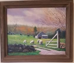 Allen Sheep Farm, MV 16"x20 Oil on canvas