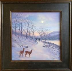 March to Trenton 16" x 16" Oil on canvas