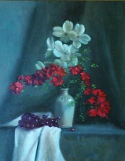 Dogwood Still Life, 16" x 20" Oil on Linen