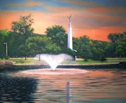 Edgemont Park 20 " x 24" Oil on linen