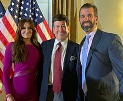 Appearing with Kimberly Guilfoyle and Donald Trump Jr.