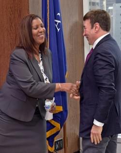 with Attorney General Letitia James