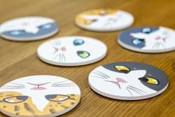 貓咪摸摸鼻 吸水杯墊