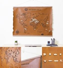 有製復古皮革世界地圖｜品牌規劃與經營