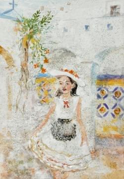 ペルー衣装の少女