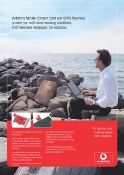 Vodafone Business sajtóhirdetés