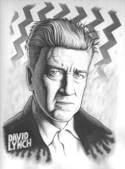 "David Lynch" (Ink Portrait 2024) 