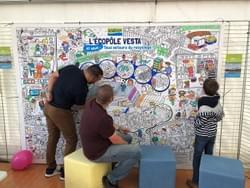 Map for a public event (La petite boîte, 2019)