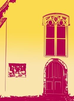 'Oxmarket'.  Printed textile 